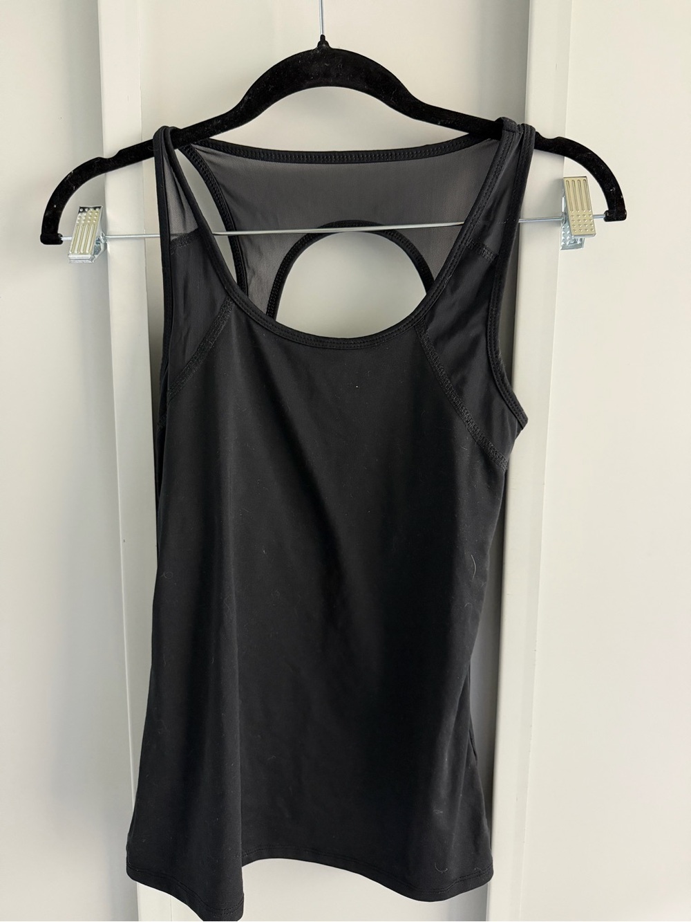 Fabletics Black Mesh Panel Built In Bra Running Tank Top S - Picture 5 of 9